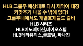 HLB 에이치엘비 HLB생명과학 HLB제약 HLB테라퓨틱스 HLB파나진 결국 키맞추기하면서 제약이 대장으로 주가는 우상향 [upl. by Tisbe]