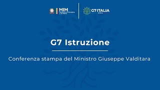 Trieste conferenza stampa del Ministro Valditara alla conclusione dei lavori del G7 Istruzione [upl. by Anora693]