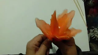 Lillium How to make a nylon flower diy how tutorial art artist arte reels reels shorts [upl. by Nnire]