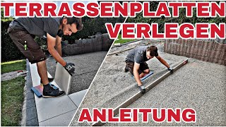 So verlegt man Terrassenplatten auf Splitt  Das Werkzeug 🛠️ brauchst du [upl. by Liuqnoj]