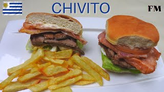 Chivito  The Delicious Uruguayan Sandwich [upl. by Dnama291]