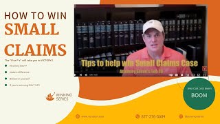 How to win a small claims court lawsuit [upl. by Tallulah641]