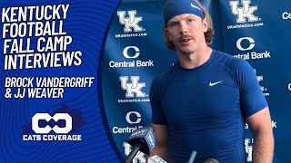 Kentucky Football Fall Camp Interviews  Brock Vandagriff amp JJ Weaver 08102024 [upl. by Douglas]