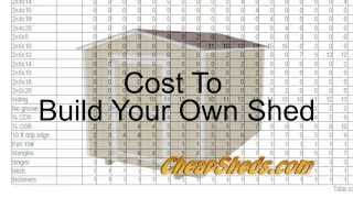 Cost To Build Your Own Shed [upl. by Hoppe326]