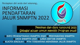 INFO SNMPTN 2022 [upl. by Adlesirg]