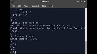 F SHARP Program to draw a Bar Chart [upl. by Durante421]