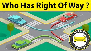 Which car has the right of way Understand and Resolve this common Rightofway driving rule [upl. by Anaeerb974]