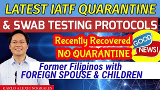 QUARANTINE UPDATE IN PHILIPPINES TODAY  IATF GUIDELINES FOR TRAVEL LATEST  NEW PROTOCOLS [upl. by Fiorenze]