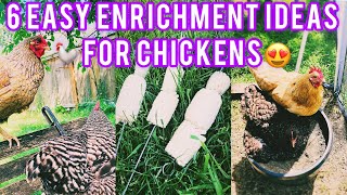 Easy Enrichment Ideas for Chickens🐓💗 [upl. by Samid427]