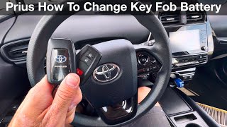 How to replace remote fob battery Toyota Prius 2022 [upl. by Gilbye]