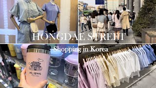 SHOPPING IN KOREA 🇰🇷  HONGDAE STREET IN SPRING🌸  SHOPPING IN HONGDAE  HONGDAE WALKERS [upl. by Anidam199]