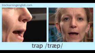 English Pronunciation 👄 Short Vowel  æ  ‘trap’ ‘stamp’ amp ‘back’ [upl. by Willin]