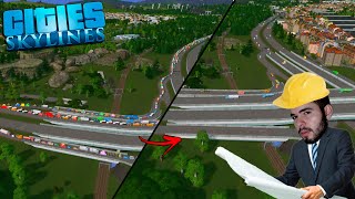 COMO DESENTUPIR RODOVIAS RÁPIDO E FÁCIL 🚗  Cities Skylines  CONSERTANDO O TRÂNSITO [upl. by Arimak924]