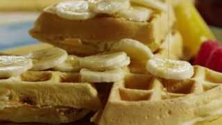 How to Make Banana Waffles  Banana Waffles Recipe  Allrecipescom [upl. by Wallas]