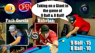 Playing against a giant in the game of 9 ball [upl. by Aicsila]