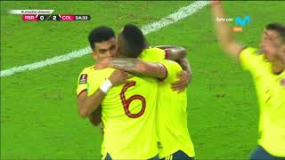 Perú vs Colombia Luis Díaz anotó el tercero para los visitantes  Clasificatorias Qatar 2022 [upl. by Heurlin127]