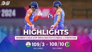 India W vs Pakistan W  ACC Womens Asia Cup  Match 2  Highlights [upl. by Frost694]