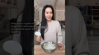 Making a Spam musubi wrap [upl. by Sofie]