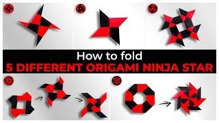 Top 05 Easy Origami Ninja Star  How to Fold EasyOrigamiAndCrafts [upl. by Valenka696]