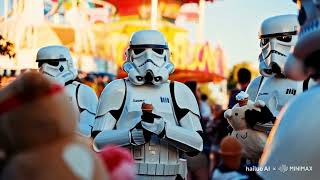 Stormtroopers at the Theme Park made with Minimax AI [upl. by Ramiah366]