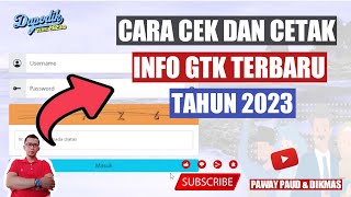 CARA CEK DAN CETAK INFO GTK TERBARU 2023 [upl. by Martie803]