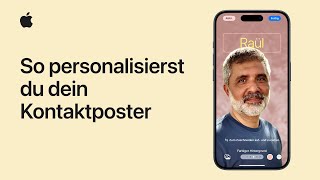 So personalisierst du dein Kontaktposter auf deinem iPhone  Apple Support [upl. by Relda939]