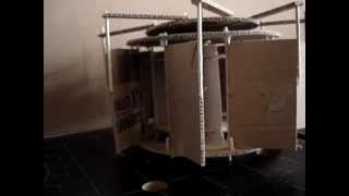 Adjustable Stator Vertical Axis Wind Turbine CNC Model [upl. by Atimad117]