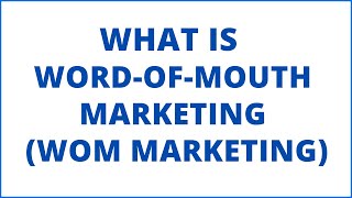 How To Build Great Word of Mouth Marketing business marketing branding [upl. by Oeniri214]