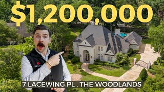 MASSIVE BACKYARD  Tour a 1200000 Home in The Woodlands TX [upl. by Anidan179]