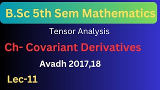 Covariant Derivatives Important Question Solution By Anshumendra Sir  BSc 5th Semester Maths [upl. by Anwahs]