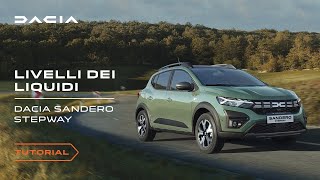 Dacia Sandero Stepway 2023 come controllare i livelli dei liquidi [upl. by Antonietta]