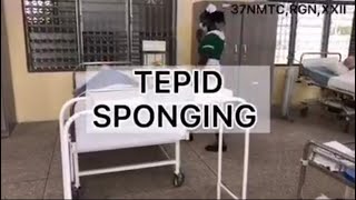 TEPID SPONGING NMC STANDARD PROCEDURE GHANA [upl. by Nwahsyd552]