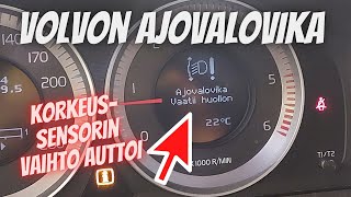 Ajovalovika  vaatii huollon  Korkeussensorin vaihto Volvo XC70 [upl. by Asia]