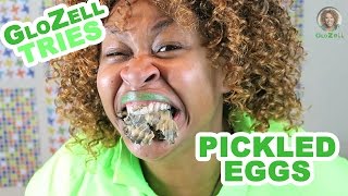 GloZell Tries Pickled Eggs [upl. by Ximenes]