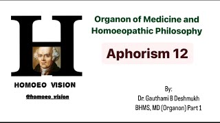 Aphorism 12  Organon of medicine [upl. by Syned]