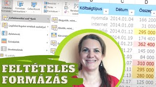 Feltételes formázás  Skype Excel tanfolyam minta ExcelTitok [upl. by Dietsche]