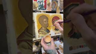 Orthodox Icon Painting 101brush handling basics [upl. by Mathilde285]