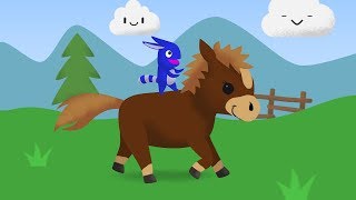 Fun educational horse song for kids toddlers preschoolers  Learn about horses gaits with Moogoopi [upl. by Liv]