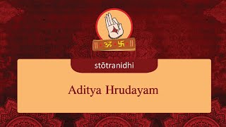 Aditya Hrudayam  Stotra Nidhi [upl. by Ennaj785]