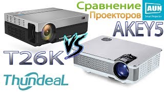 Сравнение Full HD Проекторов AKEY5 и T26K Оба проектора имеют 1920х1080 родного разрешения [upl. by Mamoun899]