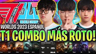 T1 SACA EL COMBO MÁS ROTO DEL MUNDIAL😱  T1 vs BLG GAME 1 WORLDS SWISS STAGE 2023 LVP ESPAÑOL [upl. by Acinaj122]