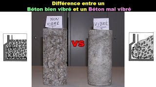 Différence entre un béton bien vibré et un béton mal vibré 🤔 [upl. by Dareen113]