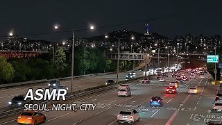 City Sounds and Traffic Ambience ASMR for Sleep and Study  Relaxing City at Night [upl. by Acinimod]