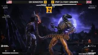 MKX  ESL S3 Finals  SonicFox Alien Vs FOxy Grampa Mileena Epic Grand Finals [upl. by Ilyse]