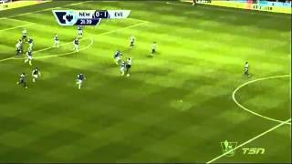 Newcastle United 0  2 Everton Goal Ross Barkley 25 March 2014 [upl. by Arukas]