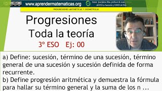 Toda la teoría sucesiones progresiones aritméticas y geométricas 3eso 04 000 José Jaime Mas [upl. by Chryste]