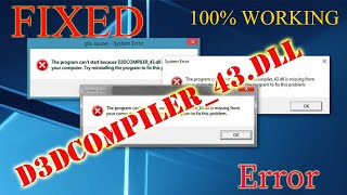 How to Fix D3DCompiler43dll Missing Error Windows 1011 GTA V [upl. by Trenton]