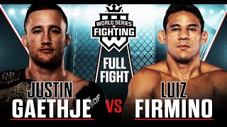 Full Fight  Justin Gaethje vs Luiz Firmino Lightweight Title Bout  WSOF 34 2016 [upl. by Shotton479]