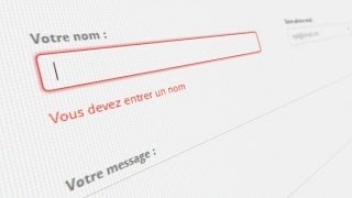 Tutoriel CSS  Validation de formulaire en HTML5 et CSS3 [upl. by Rennug304]