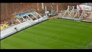 ZeitrafferVideo vom Erzgebirgsstadion  Bauphase 2 in NordOstAnsicht [upl. by Amadeus]